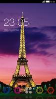 Sunset Paris CLauncher Theme Affiche