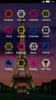 Sunset Paris CLauncher Theme 截图 1