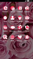 Pink Roses CLauncher Theme تصوير الشاشة 1