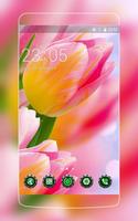 Pink tulip Theme C Launcher الملصق