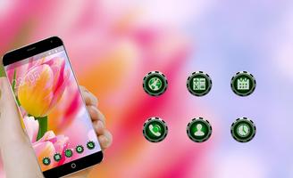 Pink tulip Theme C Launcher स्क्रीनशॉट 3