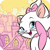 Cute kitty Launcher theme: Pink lovely Cartoon simgesi