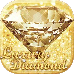 Luxury Diamond Launcher: Gold Glitter Deluxe Theme