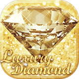 Luxury Diamond Launcher: Gold Glitter Deluxe Theme ícone