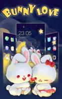 Kawaii Rabbit Love theme ảnh chụp màn hình 1