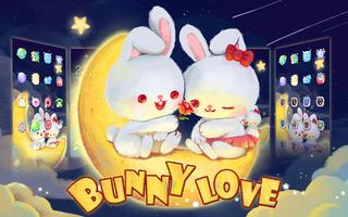 Kawaii Rabbit Love theme ảnh chụp màn hình 3