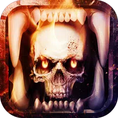 Скачать Skull Theme: Skeleton Hellfire wallpaper HD APK