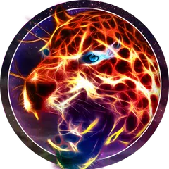 Neon Wild Animal Theme: Flaming Cheetah APK download