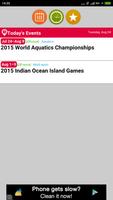 Sports Events Calendar 2015 Poster