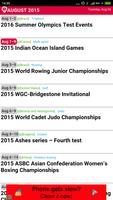 Sports Events Calendar 2015 تصوير الشاشة 1