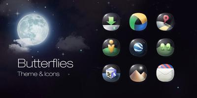 Butterflies Icons & Wallpapers Affiche