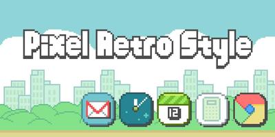 پوستر Pixel Retro Style Theme