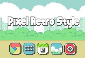 Pixel Retro Style Theme Ekran Görüntüsü 1