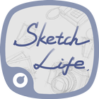 Sketch Style Icons&Wallpapers icône