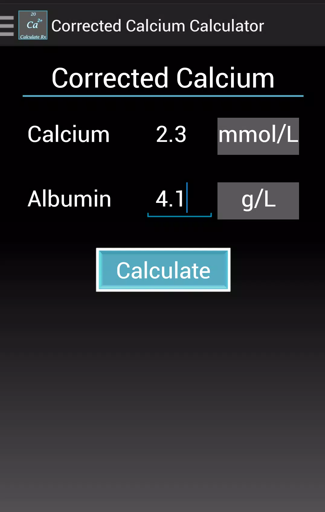 Corrected Calcium Calculator APK untuk Unduhan Android