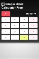Simple Black Calculator Free capture d'écran 1