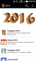 2016 Kalender Jawa Hijriyah پوسٹر