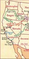 California Trail Map Affiche