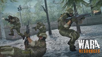 Inverno Survival Battleground - WWII Jogos de Tiro Cartaz