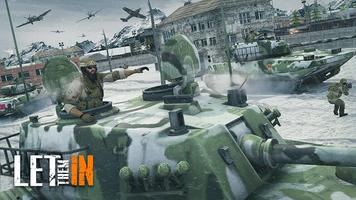 Inverno Survival Battleground - WWII Jogos de Tiro imagem de tela 2