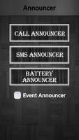 Call SMS & Battery Announcer Affiche