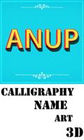 Calligraphy Name Art 3D poster