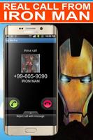 Real Call From Iron Hero Man Prank Affiche