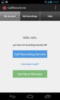 CallRecordMe HD Call Recording captura de pantalla 2