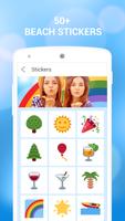 Beach Photo Editor-Beautiful stickers for photo capture d'écran 1