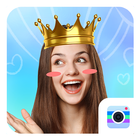 Queen Crown Camera-Free flower crown stickers أيقونة