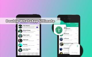 Double whatsapp™ messenger الملصق