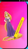 coloring book:rapunzel Affiche