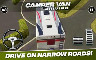 Camper Van  Driving Affiche