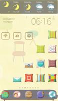 Cushion LINE Launcher theme captura de pantalla 1