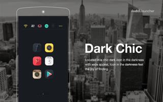 Dark Chic LINE Launcher theme screenshot 3