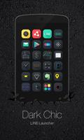 Dark Chic LINE Launcher theme Affiche