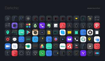 Dark Chic LINE Launcher theme capture d'écran 2