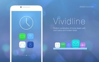 Vividline LINE Launcher theme capture d'écran 3