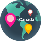 Canada map icône