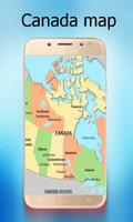 Canada map Affiche