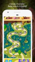 Candy monster match 3 تصوير الشاشة 1