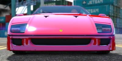 F40 Driving Ferrari Simulator Affiche