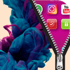Zipper Screen : Colorful ink icon