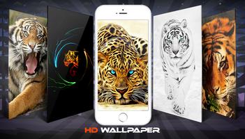 Fire Tiger New  Wallpaper And Background постер