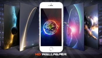Space Wallpaper And Background الملصق