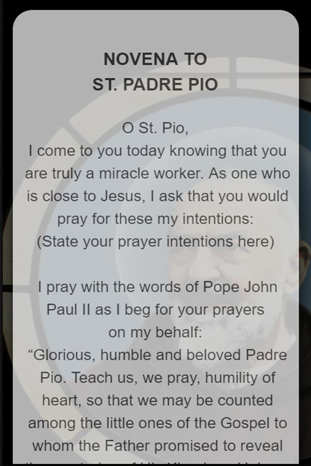 St Pio Novena Prayers For Android Apk Download