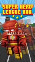 Superhero Block Skins Running โปสเตอร์