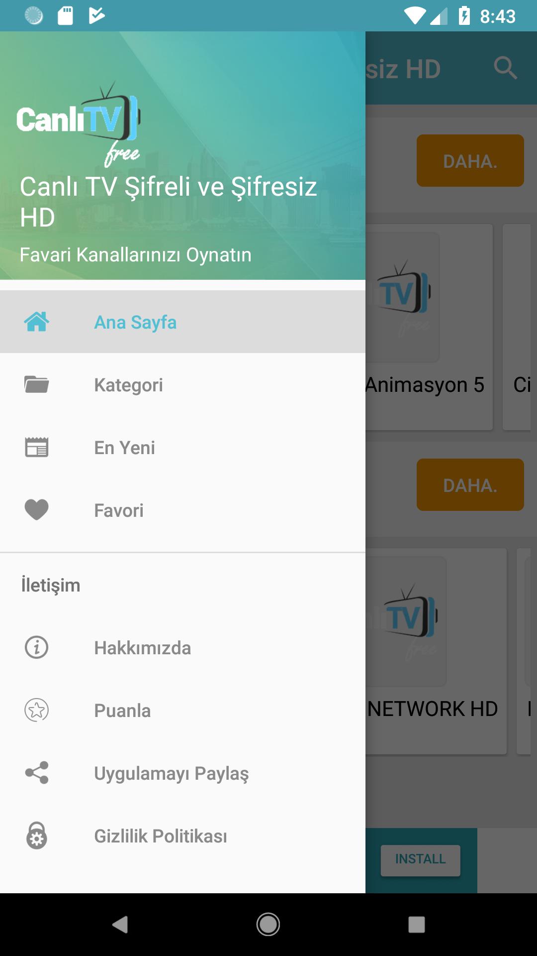 Android İndirme için Canlı TV Şifreli - Şifresiz HD Tüm Kanallar APK