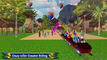 Roller coaster mengagumkan 3D. poster