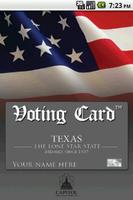 Voting Card Texas Politics Affiche